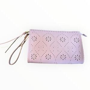 Shiraleah Chicago Vegan Leather Lavender Laser Cut Clutch